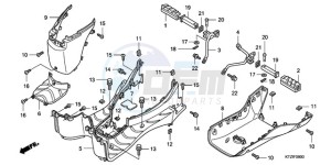 PES125R9 Europe Direct - (ED / STC) drawing FLOOR STEP/PILLION STEP