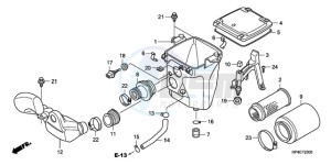 TRX420FEA Europe Direct - (ED / 4WD) drawing AIR CLEANER