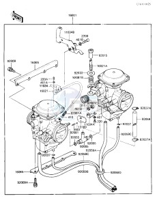 KZ 305 B [LTD] (B2-B3) [LTD] drawing CARBURETOR