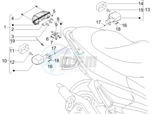 Runner 200 VXR 4t Race e3 (UK) UK drawing Tail light - Turn signal lamps