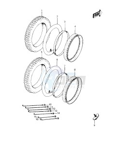 KE 125 A [KE125] (A7-A8) [KE125] drawing WHEELS_TIRES -- 80-81 A7_A8- -