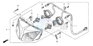 CBF1000S drawing HEADLIGHT