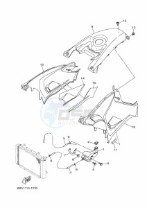 YFM450FWBD KODIAK 450 EPS (BEY2) drawing SIDE COVER