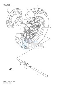 VL800 (E3-E28) VOLUSIA drawing FRONT WHEEL (VL800L1 E33)