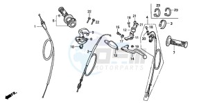 CR85R drawing HANDLE LEVER/SWITCH/CABLE