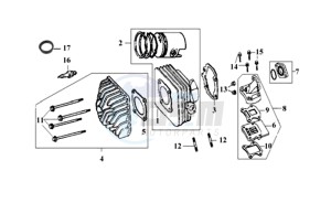 JET BASIX 50 drawing CYLINDER MET PISTON / CYLINDER HEAD