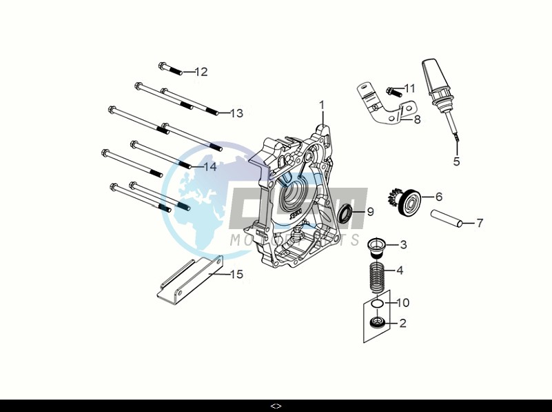 R. CRANK CASE COVER