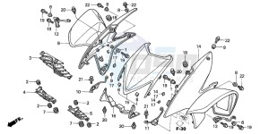 TRX450R drawing FRONT FENDER (TRX450R4,5)