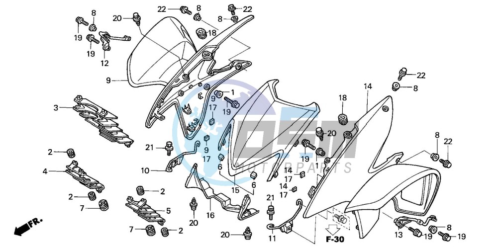 FRONT FENDER (TRX450R4,5)