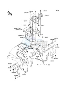 BRUTE FORCE 750 4x4i EPS KVF750HEF EU drawing Flap