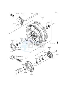 Z800 ZR800CDS UF (UK FA) XX (EU ME A(FRICA) drawing Rear Hub