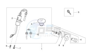 V7 II Stornello ABS 750 (USA) drawing Lock hardware kit