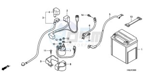 TRX500FAA Europe Direct - (ED) drawing BATTERY