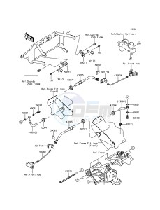 MULE 600 KAF400BGF EU drawing Front Brake Piping