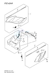 GSR750Z EU drawing FUEL TANK SIDE COVER