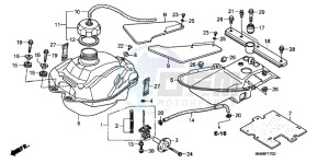 TRX250XD TRX250X Australia - (U) drawing FUEL TANK