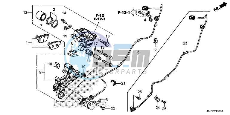 REAR BRAKE CALIPER