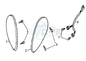 ATTILA - 150 cc drawing FRONT FLASHER LIGHTS