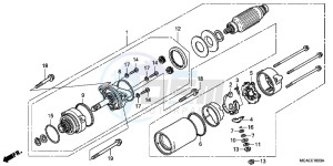 GL1800D GoldWing - GL1800-D UK - (E) drawing STARTER MOTOR