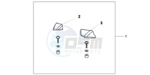 CBF600NA9 Europe Direct - (ED / ABS) drawing PILLION ARM REST SET