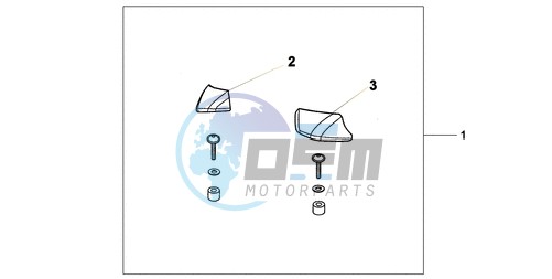 PILLION ARM REST SET