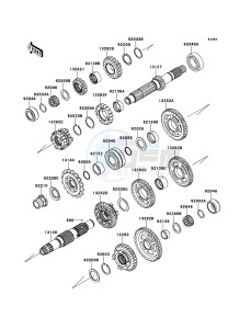 NINJA ZX-6R ZX600RDF FR GB XX (EU ME A(FRICA) drawing Transmission