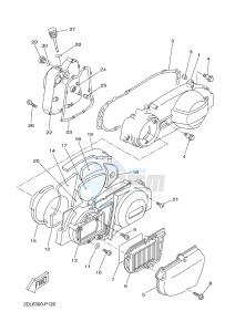 YP125RA (ABS) X-MAX 250 ABS (2DL6 2DL6 2DL6 2DL6) drawing CRANKCASE COVER 1