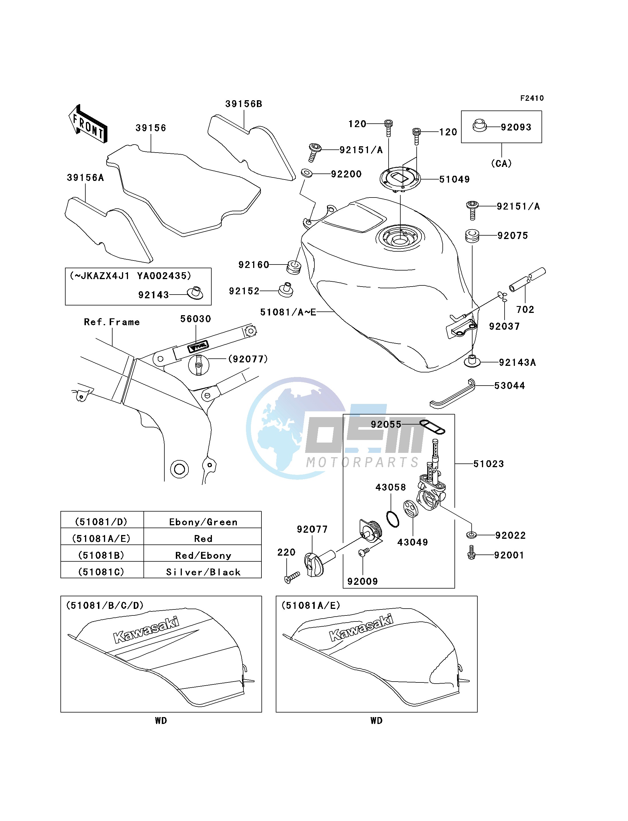 FUEL TANK -- ZX600-J1- -