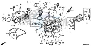 TRX500FA5H TRX500FA ED drawing CYLINDER HEAD