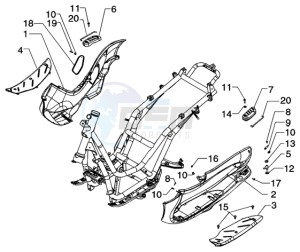 Beverly 200 drawing Passenger footrest