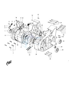 KD 100 M (M1-M4) drawing CRANKCASE -- KD100-M1_M2- -