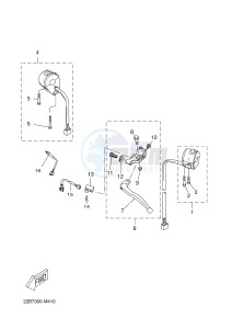 WR125R (22BB 22BB 22BB) drawing HANDLE SWITCH & LEVER