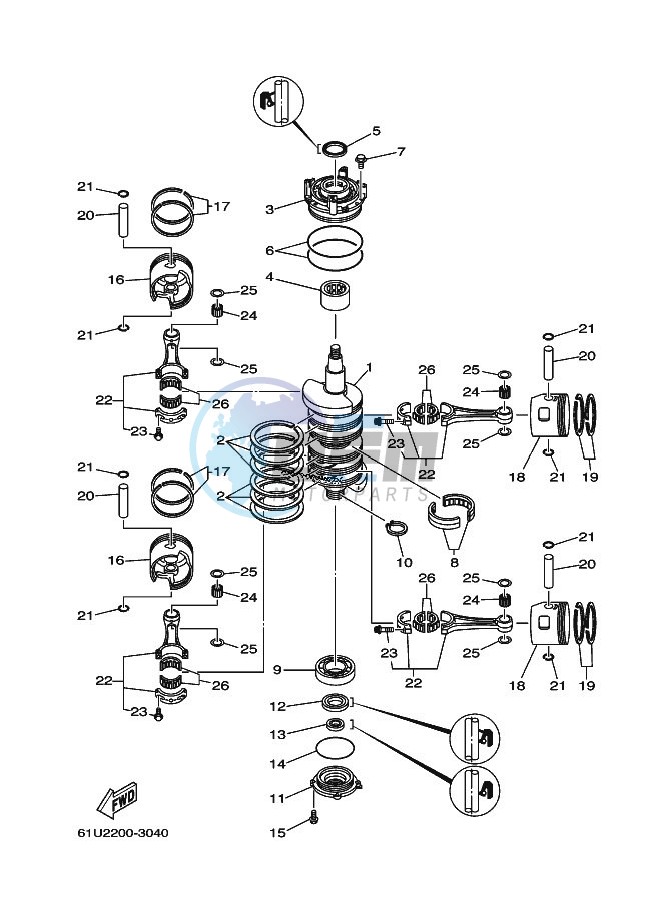 CRANKSHAFT--PISTON