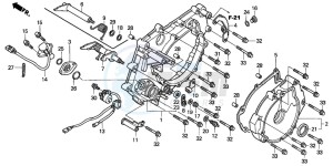 TRX350TE FOURTRAX ES drawing REAR CRANKCASE COVER