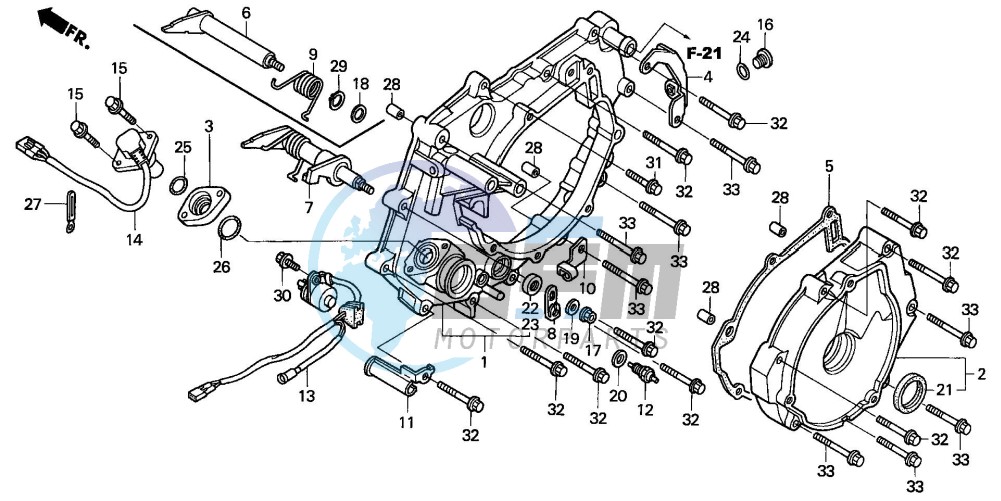 REAR CRANKCASE COVER