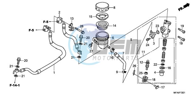 REAR BRAKE MASTER CYLINDER (CBF1000A/T/S)