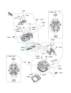 VN 1700 E [VULCAN 1700 CLASSIC] (9G-9FA) E9FA drawing CYLINDER HEAD