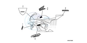 CBR600RAA Europe Direct - (ED / ABS) drawing MARK/STRIPE (9)