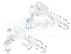 GTS 300 SUPER-TECH IE ABS E4 (APAC) drawing Rocking levers support unit