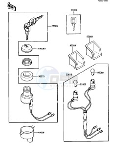 KLF 300 A [BAYOU 300] (A1) [BAYOU 300] drawing IGNITION SWITCH