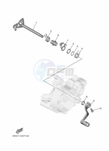 YZ65 (BR8M) drawing SHIFT SHAFT