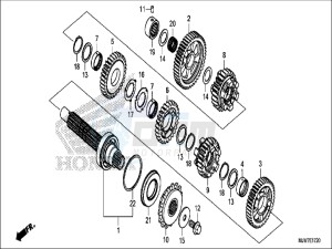 CB500FAH CB500F ED drawing TRANSMISSION (COUNTERSHAFT)