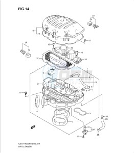 GSX-R1000 drawing AIR CLEANER