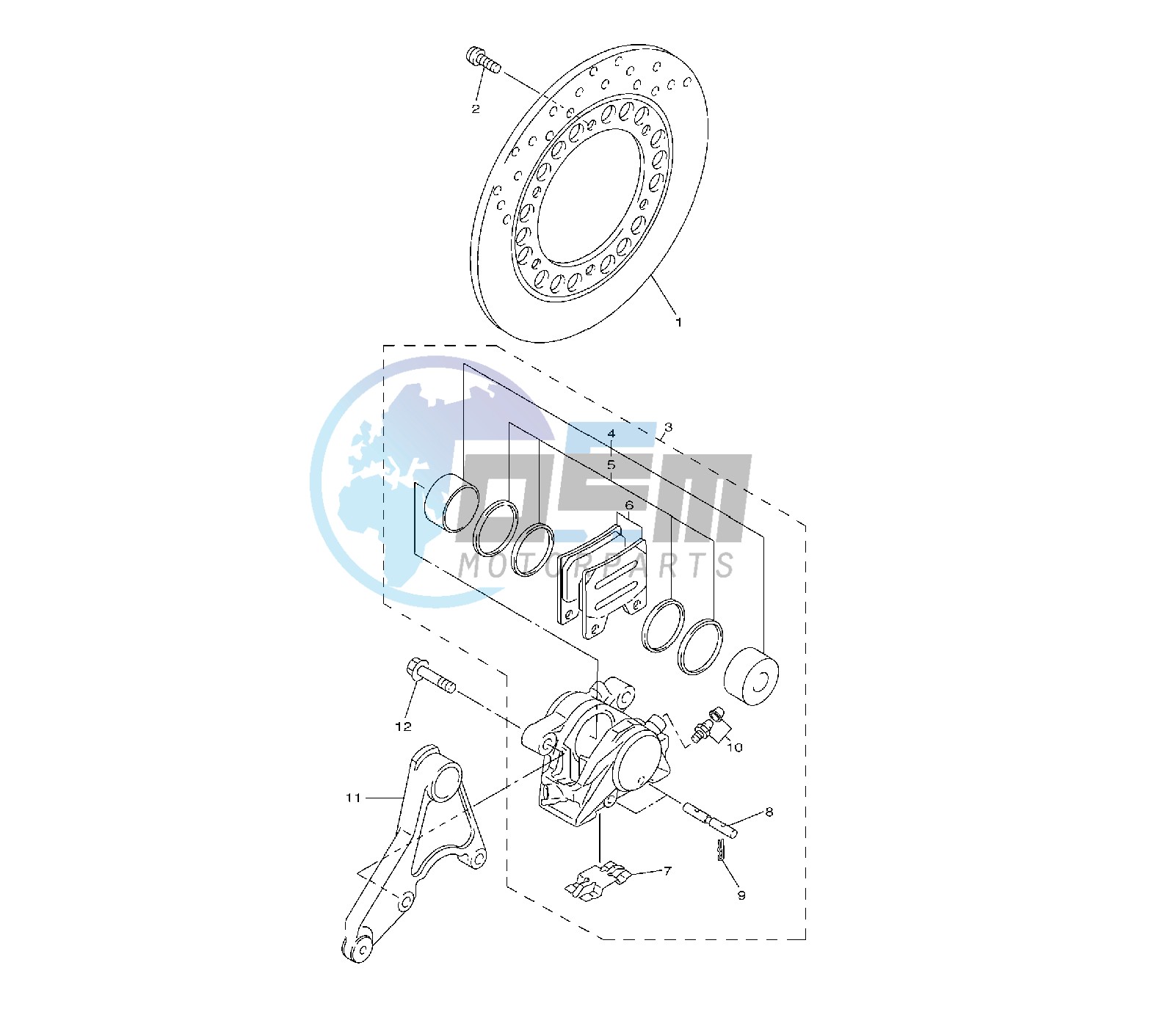 REAR BRAKE CALIPER