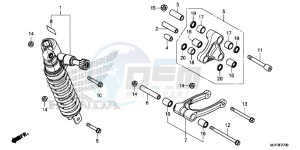 CRF1000G CRF1000 - Africa Twin Europe Direct - (ED) drawing REAR CUSHION