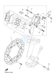 WR250X (32DP) drawing FRONT BRAKE CALIPER