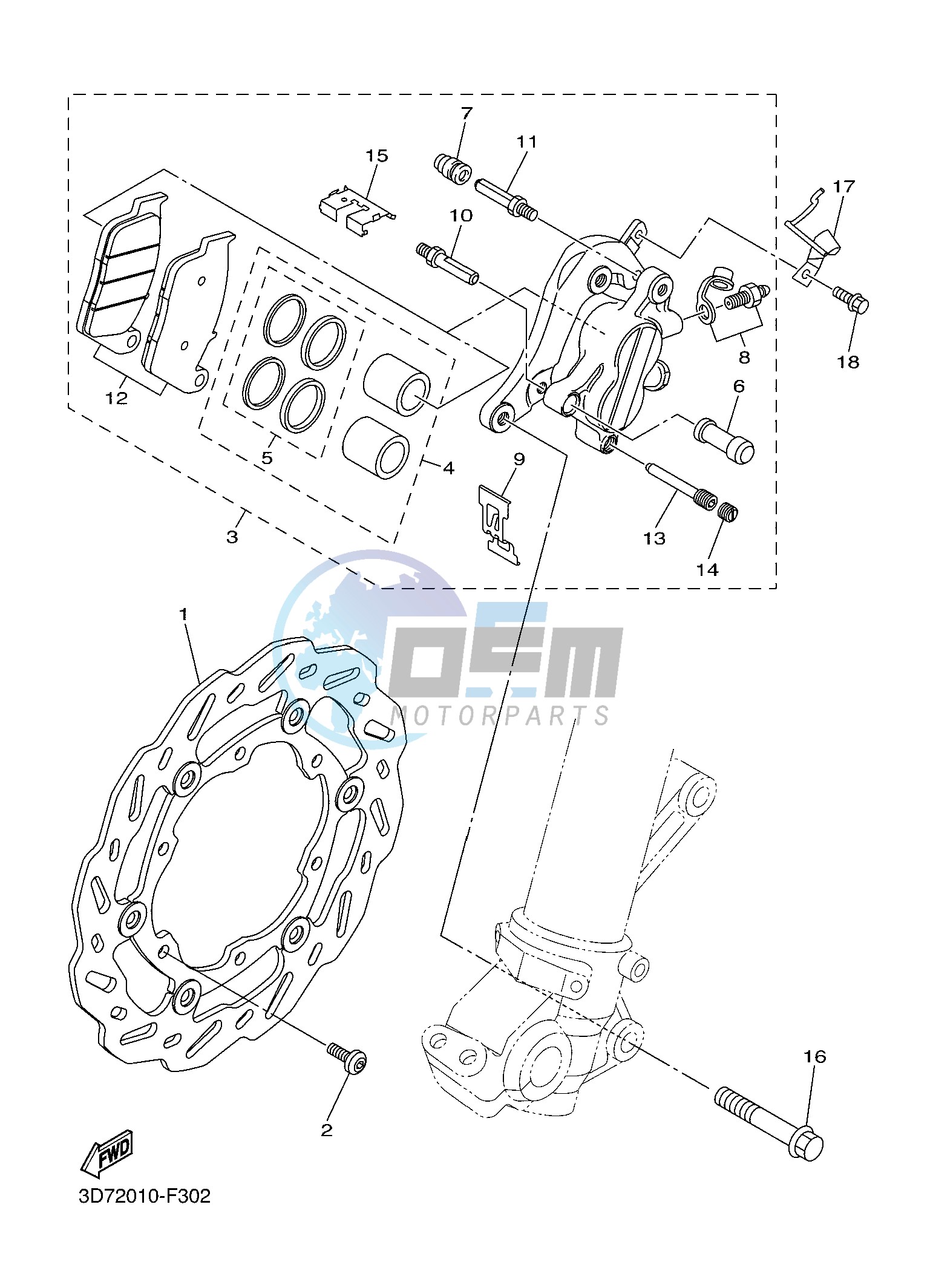 FRONT BRAKE CALIPER