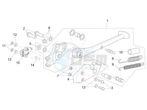 RSV4 1000 RACING FACTORY E4 ABS (NAFTA) drawing Central stand