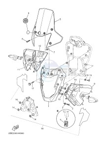 XT660ZA XT660Z ABS TENERE (2BE4 2BE4 2BE4) drawing COWLING