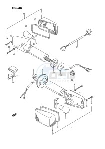 GSX-R750W (E2) drawing TURNSIGNAL LAMP (MODEL N P)